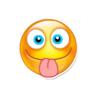 😛 Emoji, Sorriso, Língua, Bobo, Rosto, Expressão telegram sticker