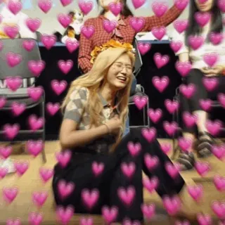 💗 hearts, love, smiling, woman, affection, cute telegram sticker