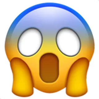 😱 이모지, 공포, 충격, 표정, 얼굴 telegram sticker