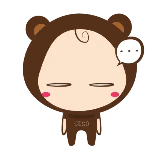 😒 CESO kreskówka, niedźwiedź, słodki, zwierzę telegram sticker