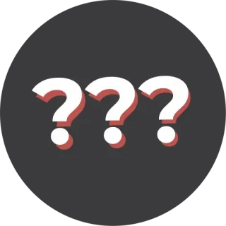 ❓ вопросительные знаки, в замешательстве, неуверенный, загадка, сомнение telegram sticker