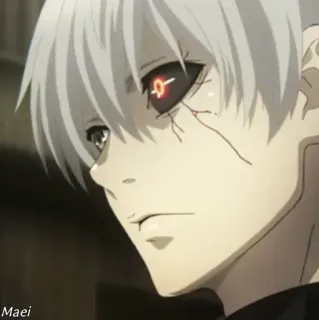 🕹 Ken Kaneki Tokyo Ghoul Anime, Ghoul, Tokyo Ghoul, Ken Kaneki, Charakter, Fantasy whatsapp sticker