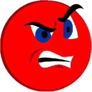 😤 zangado, rosto, vermelho, emoji, desenho animado telegram sticker