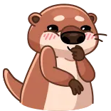 😊 lontra, fofo, animal, mamífero, adorável, kawaii telegram sticker