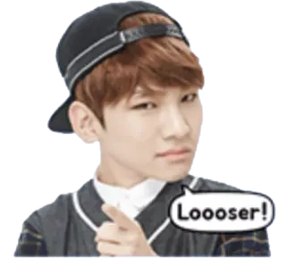 😬 Looooser! insulto, meme, pessoa, kpop, perdedor telegram sticker