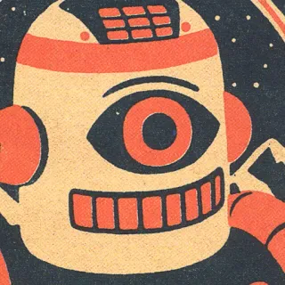 🤖 robot, retro, science fiction, space, futuristic, android telegram sticker