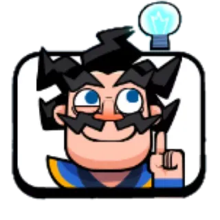 🤔 dessin animé, idée, ampoule, réflexion, personnage whatsapp sticker