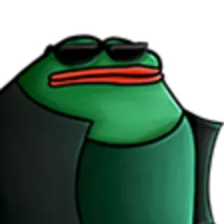😐 Pepe the Frog Pepe, kikker, zonnebril, meme telegram sticker