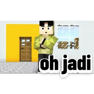 😀 oh jadi 我的世界, 表情包, 原来如此, 角色, 电子游戏, 像素化 telegram sticker