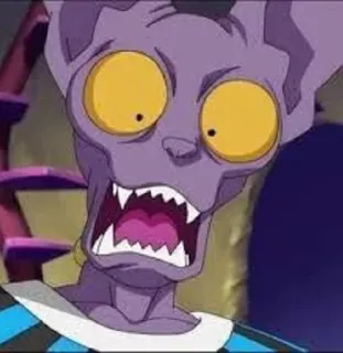 😱 Beerus Dragon Ball Anime, Dessin animé, Drôle, Personnage, Violet, Chat, Dieu, Destruction telegram sticker