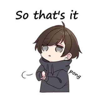 😐 So that's it Anime, Sticker, Espressione, Cartone animato telegram sticker