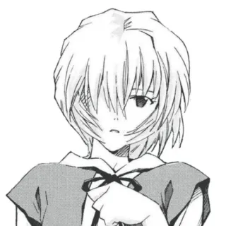 😕 Rei Ayanami Neon Genesis Evangelion アニメ, マンガ, 綾波レイ, エヴァンゲリオン, キャラクター, 女の子 telegram sticker