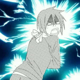 💎 Anime, Schock, Elektrizität, Manga, Überrascht, Cartoon telegram sticker