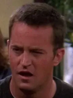 😐 Chandler Bing Friends Chandler, Friends, Matthew Perry, Sarcastic, TV Show telegram sticker