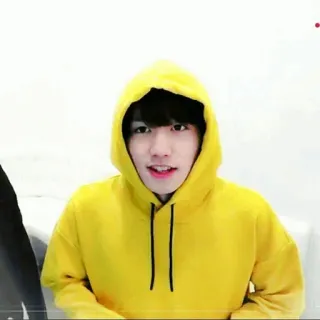 ☁ người đàn ông, áo hoodie vàng, áo hoodie, người, chân dung telegram sticker