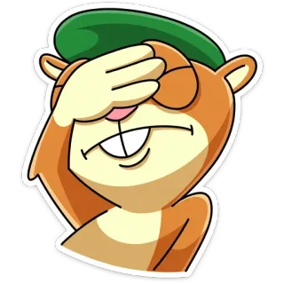 🙈 animale, criceto, adesivo, illustrazione, carino, cartone animato telegram sticker