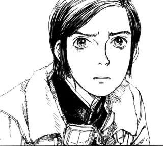 😒 Mangá, Anime, Ilustração, Retrato, Arte, Esboço telegram sticker