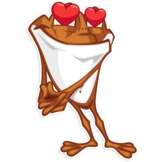 😍 개구리, 사랑, 하트, 만화, 동물, 귀여운 telegram sticker
