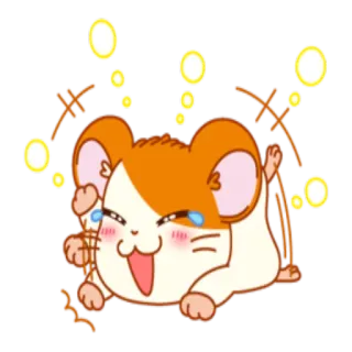 😆 chuột hamster, dễ thương, vui vẻ, hoạt hình, động vật, kawaii telegram sticker