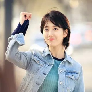 ✊️ phụ nữ, người, chân dung, châu Á, Hàn Quốc, nữ diễn viên, nụ cười, dễ thương telegram sticker