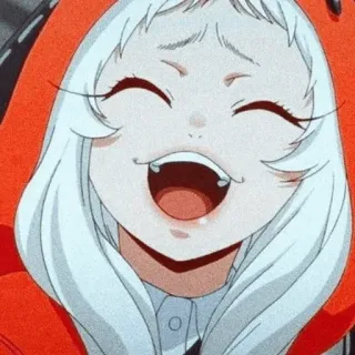 🖤 Anime, Dziewczyna, Szczęśliwa, Słodka, Uśmiechnięta telegram sticker