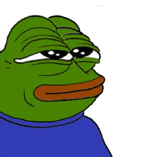 🍆 Pepe the Frog pepe, grenouille, mème, mème internet, triste telegram sticker