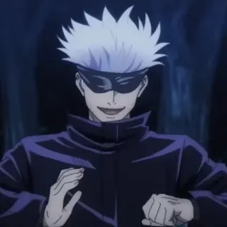 🛑 Gojo Satoru Jujutsu Kaisen Аниме, Манга, Годжо Сатору, Jujutsu Kaisen, Персонаж, Вымышленный whatsapp sticker
