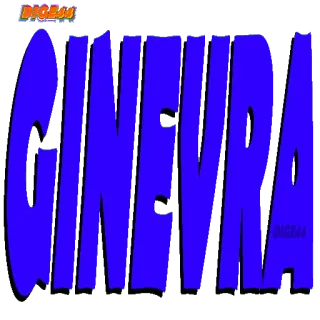 😔 GINEVRA Name, Ginevra, Text, Blau, Etikett telegram sticker
