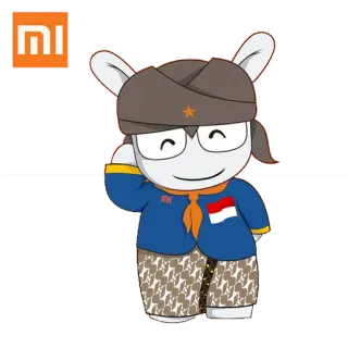 🤕 maskotka, kreskówka, okulary, mundur telegram sticker