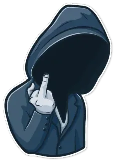 🖕 middle finger, hoodie, offensive, gesture, rude telegram sticker