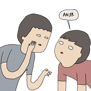 😮 ANJIR dessin animé, parlant, anjir, expression telegram sticker