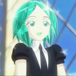 ✨ Phosphophyllite Houseki no Kuni anime, gem, character, green hair, anime girl, phosphophyllite, houseki no kuni telegram sticker