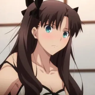 😳 Rin Tohsaka Fate/stay night Anime, Bruna, Femmina, Personaggio, Animazione telegram sticker