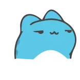 🤫 cat, animal, blue, cute, animated telegram sticker
