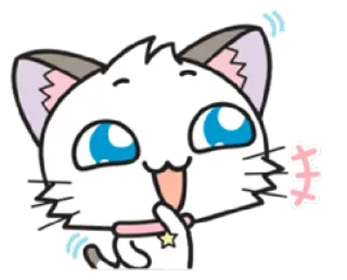 😊 gato, fofo, animal, adesivo, desenho animado, kawaii whatsapp sticker