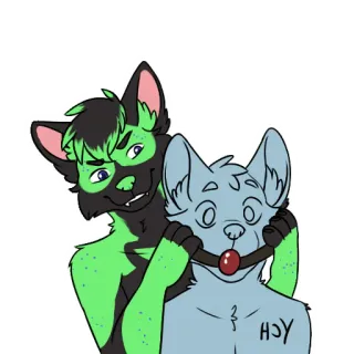 🔞 YCH furry, anthro, ych, fandom, cute, cartoon, animal telegram sticker