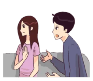 ✋ para, kłótnia, związek, kreskówka, nieporozumienie, rozmowa telegram sticker