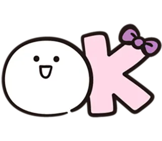 👌 OK โอเค, อนุมัติ, น่ารัก, สติกเกอร์, คาวาอิ whatsapp sticker