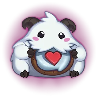😋 Poro League of Legends Poro, League of Legends, LoL, cute, heart, kawaii, animal telegram sticker