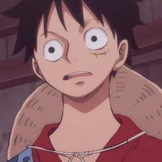 😧 Monkey D. Luffy One Piece Anime, One Piece, Luffy, Monkey D. Luffy, Dessin animé, Personnage, Chapeau de paille telegram sticker