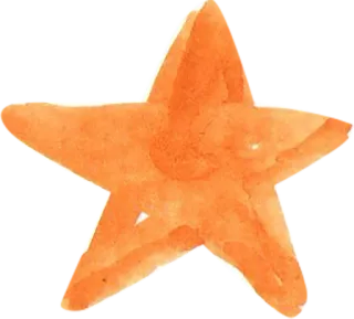 🤩 Stern, Orange, Aquarell, Abstrakt, Form, Clipart whatsapp sticker