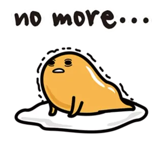 😕 Gudetama no more... gudetama, ovo, preguiçoso, fofo, desenho animado telegram sticker