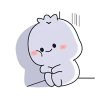 😥 niedlich, Cartoon, Sticker, kawaii, Maskottchen whatsapp sticker