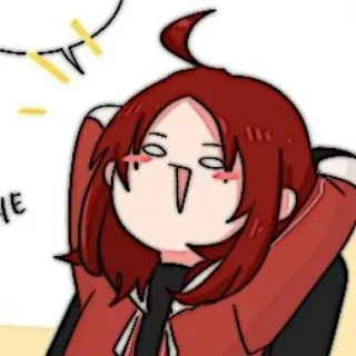 🧨 HE Dessin animé, Animé, Expression, Drôle, Cheveux roux whatsapp sticker