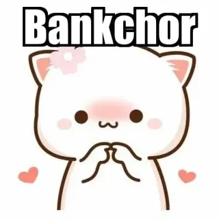 ⚜ Bankchor chat, dessin animé, drôle, mignon, offensant whatsapp sticker