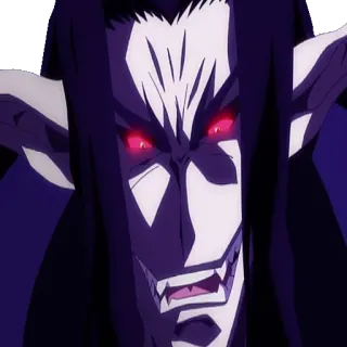 😡 anime, demon, fangs, evil, monster, villain telegram sticker