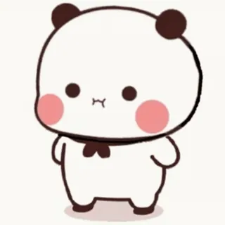 😗 panda, mignon, dessin animé, animal, kawaii, sticker telegram sticker