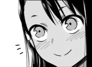 🤔 anime, manga, sonriendo, retrato telegram sticker