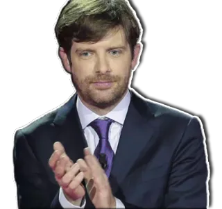 👏 man, suit, tie, applauding, clapping, portrait whatsapp sticker