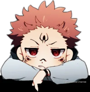 😒 Itadori Yuji Jujutsu Kaisen Anime, Aufkleber, Jujutsu Kaisen, Itadori Yuji, Manga, Cartoon telegram sticker